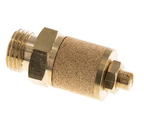 Silenciador de Control de Flujo de Latón G1/4'' con Tuerca de Bloqueo