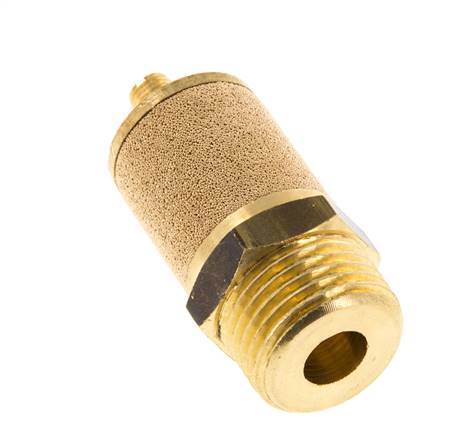 Silenciador de Control de Flujo de Latón G1/2'' con Tuerca de Bloqueo