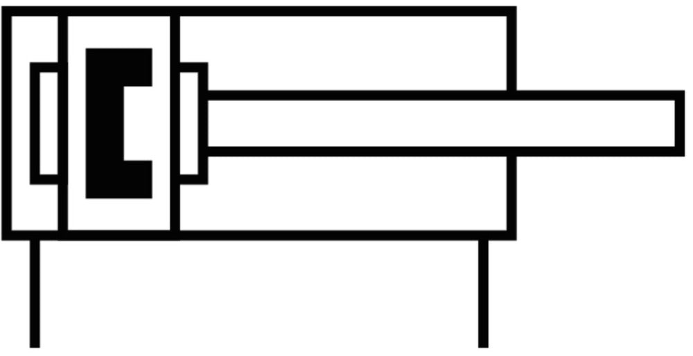 Festo Cilindro Plano 50mm Diámetro 25mm Carrera Doble Efecto - 161294