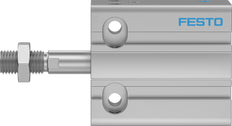Festo Cilindro Compacto 25mm Diámetro 10mm Carrera Simple Efecto - 4829867