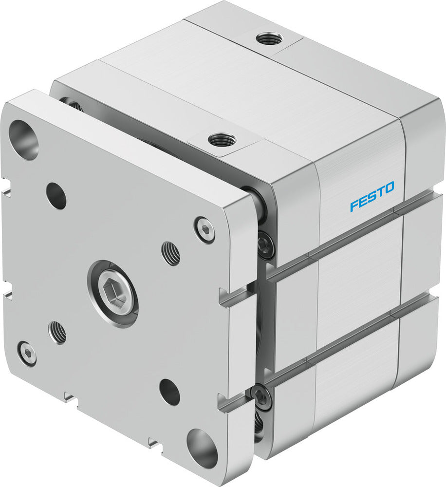 Festo Cilindro Compacto 100mm Diámetro 20mm Carrera ISO 21287 Doble Efecto - 577226