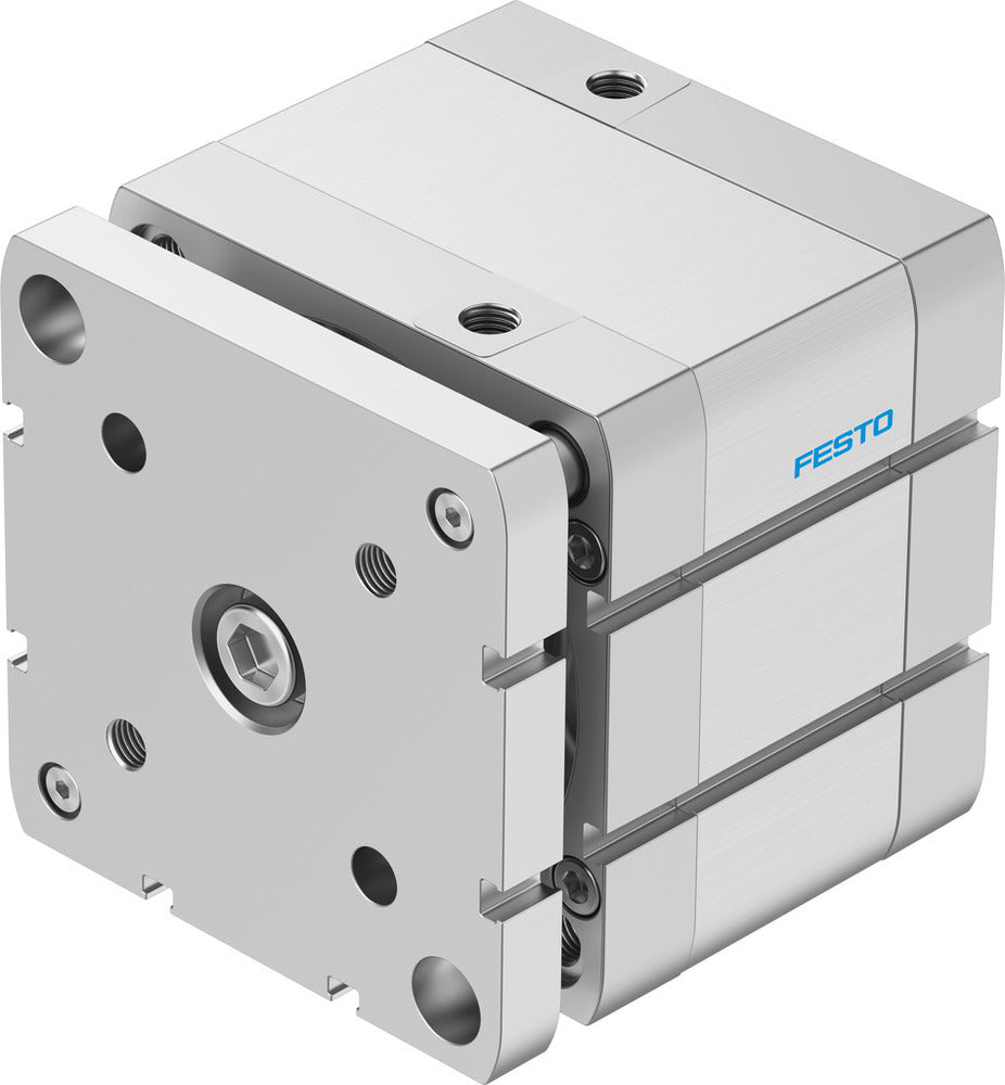 Festo Cilindro Compacto 100mm Diámetro 25mm Carrera ISO 21287 Doble Efecto - 577227