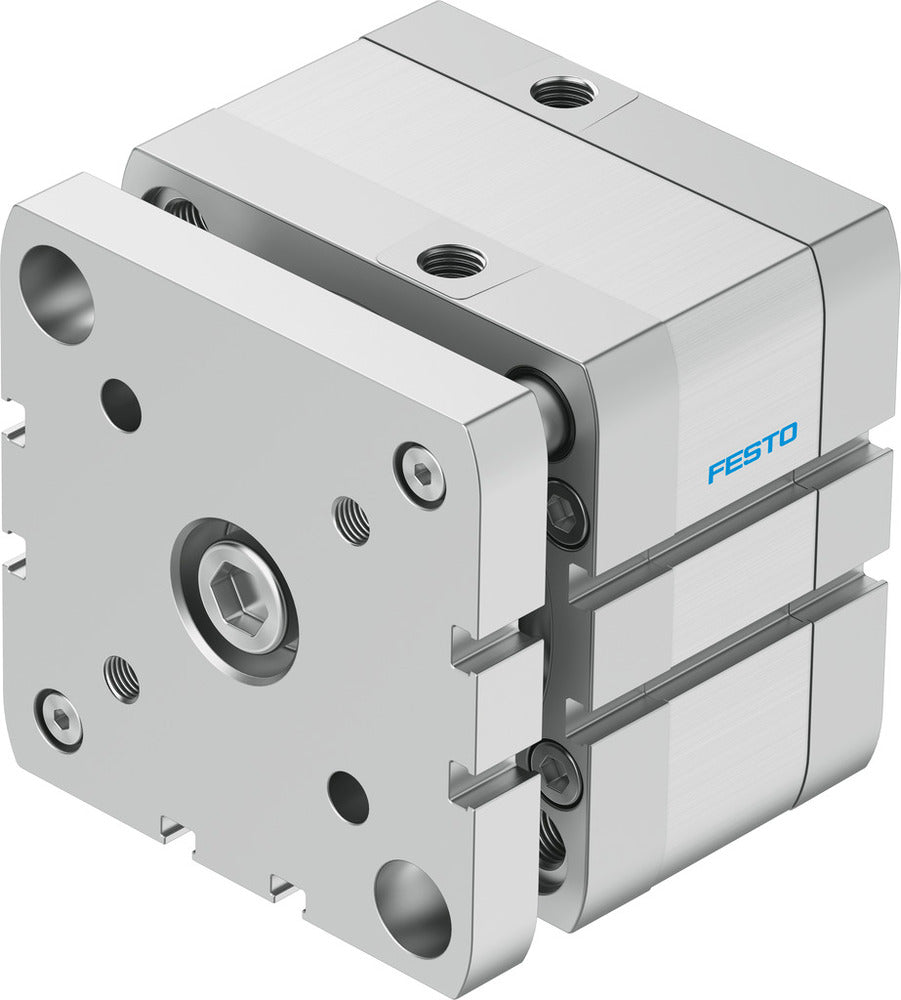 Festo Cilindro Compacto 80mm Diámetro 10mm Carrera ISO 21287 Doble Efecto - 574058