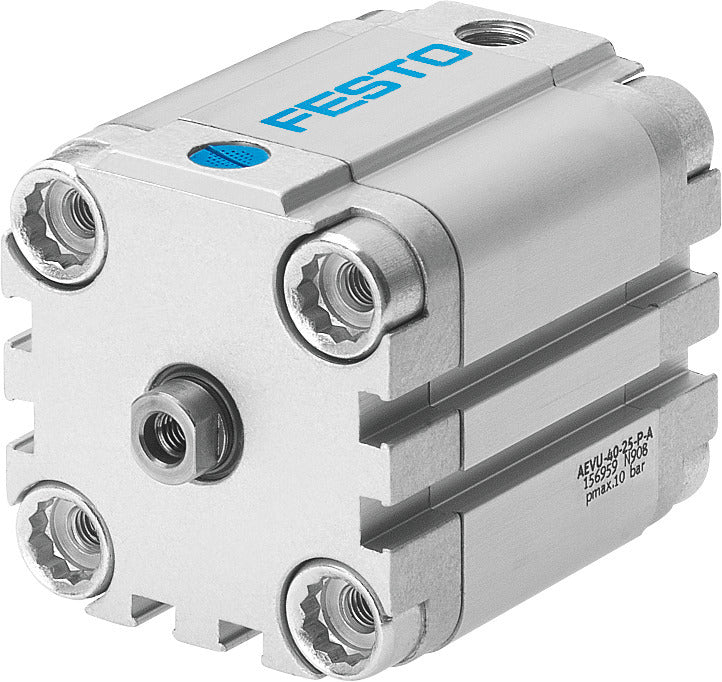 Festo Cilindro Compacto 50mm Diámetro 15mm Carrera Simple Efecto - 156961