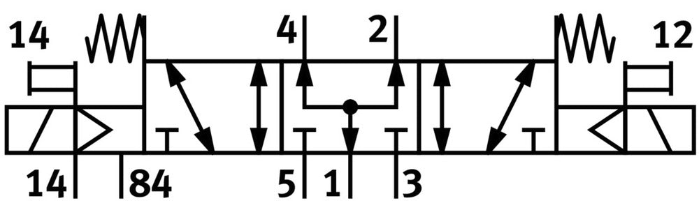 Festo 5/3 Válvula Solenoide De Aire A Presión Brida 950L/Min - 574454