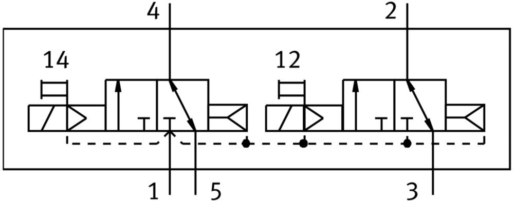 Festo 2x3/2 NC Monostable Válvula Solenoide De Aire M5 150l/min - 577347