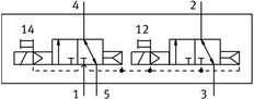 Festo 2x3/2 NC Monostable Válvula Solenoide De Aire G1/8 560l/min - 574226