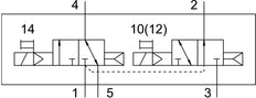Festo 2x3/2 NO/NC Monostable Válvula Solenoide De Aire G1/4 950l/min - 574424