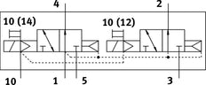 Festo 2x3/2 NO Monostable Válvula Solenoide De Aire G1/8 580 - 600l/min - 566506
