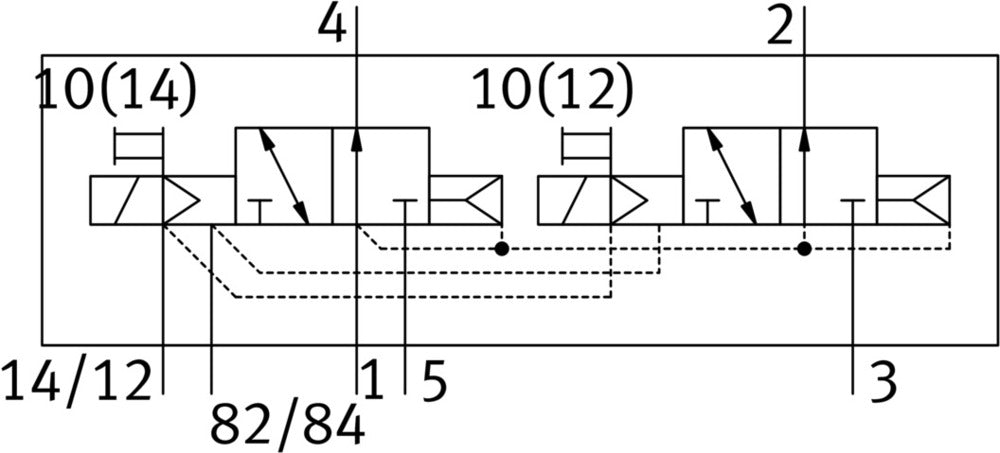 Festo 2x3/2 NO Monostable Válvula Solenoide De Aire Brida 150 - 170l/min - 566488