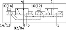 Festo 2x3/2 NO Monostable Válvula Solenoide De Aire Brida 150 - 170l/min - 566488