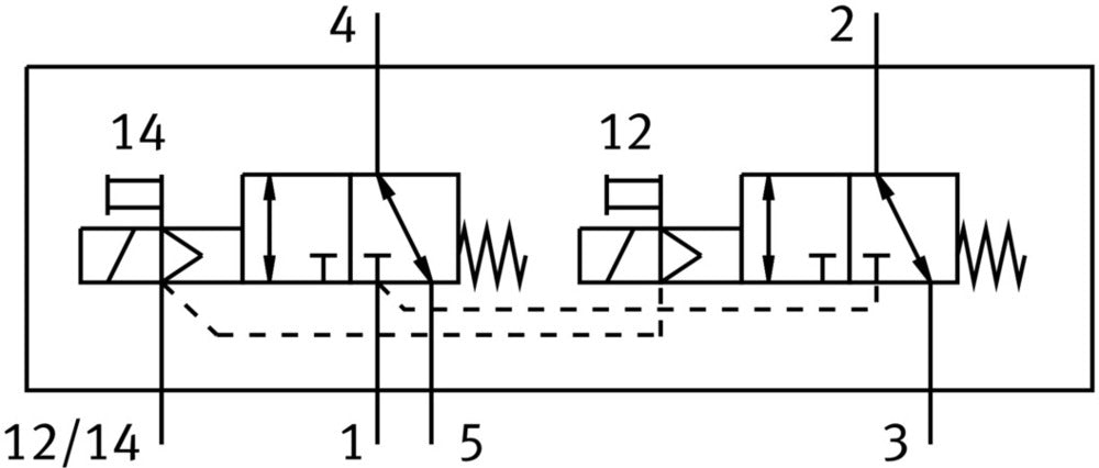 Festo 2x3/2 NC Monostable Válvula Solenoide De Aire G1/8 520 - 550l/min - 574372