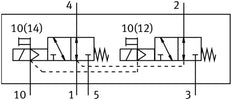 Festo 2x3/2 NO Monostable Válvula Solenoide De Aire G1/4 990L/Min - 574435