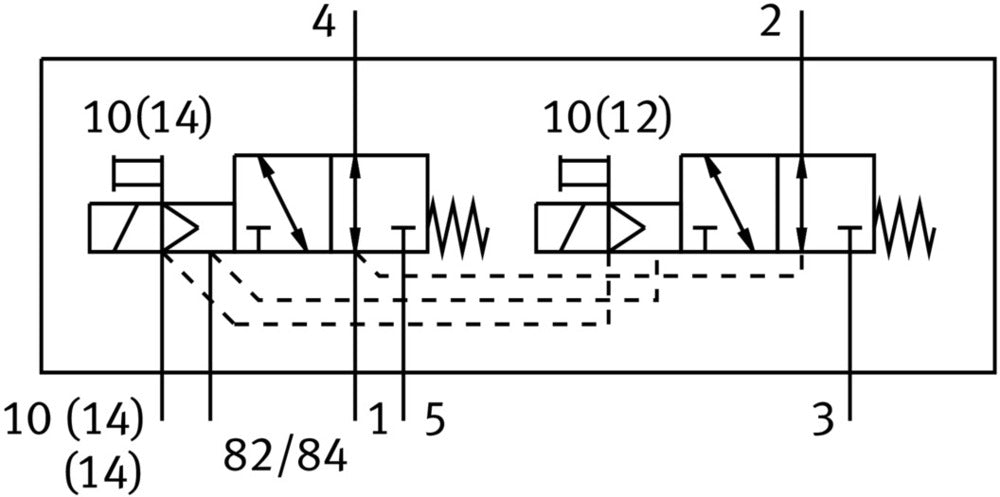 Festo 2x3/2 NO Monostable Válvula Solenoide De Aire Brida 130l/min - 8041898
