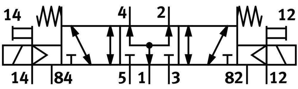 Festo 5/3 Válvula Solenoide De Aire A Presión M7 300L/Min - 533378
