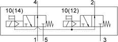 Festo 2x3/2 NO Monostable Válvula Solenoide De Aire G1/4 1000l/min - 8035202