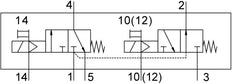 Festo 2x3/2 NO/NC Monostable Válvula Solenoide De Aire G1/8 600l/min - 577503