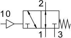 Festo 3/2 NO Válvula Neumática Monostable G3/8 2300l/min - 575593