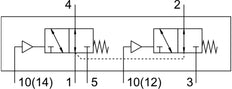 Festo 2x3/2 NO Válvula Neumática Monostable M7 140L/Min - 574256