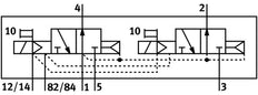 Festo 2x3/2 NO Monostable Válvula Solenoide De Aire M7 300L/Min - 533382