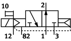 Festo 3/2 NO Monostable Válvula Solenoide De Aire QS-8 850L/Min - 163772