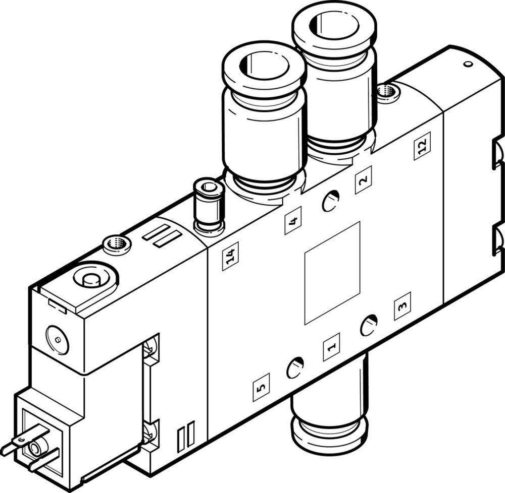 Festo 5/2 Monostable Válvula Solenoide De Aire QS-8 850L/Min - 163794