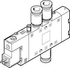 Festo 5/2 Monostable Válvula Solenoide De Aire QS-10 1000l/min - 163158
