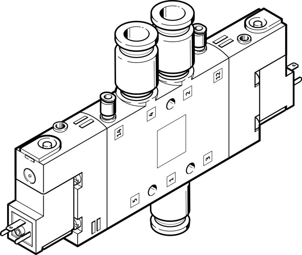 Festo 5/2 Bistable Válvula Solenoide De Aire QS-8 850l/min - 163799