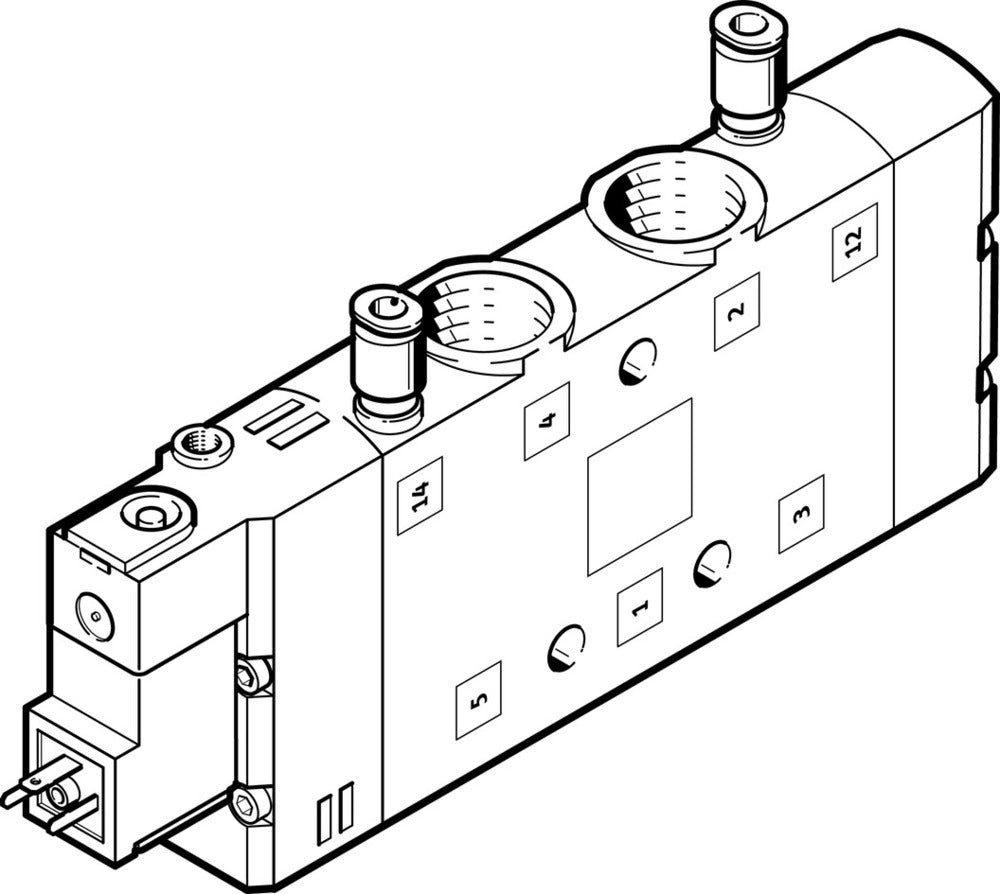 Festo 5/2 Monostable Válvula Solenoide De Aire G3/8 2900L/Min - 163170