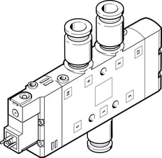 Festo 5/2 Monostable Válvula Solenoide De Aire QS-10 1250L/Min - 163174