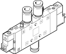 Festo 5/2 Bistable Válvula Solenoide De Aire QS-12 1650L/Min - 163855