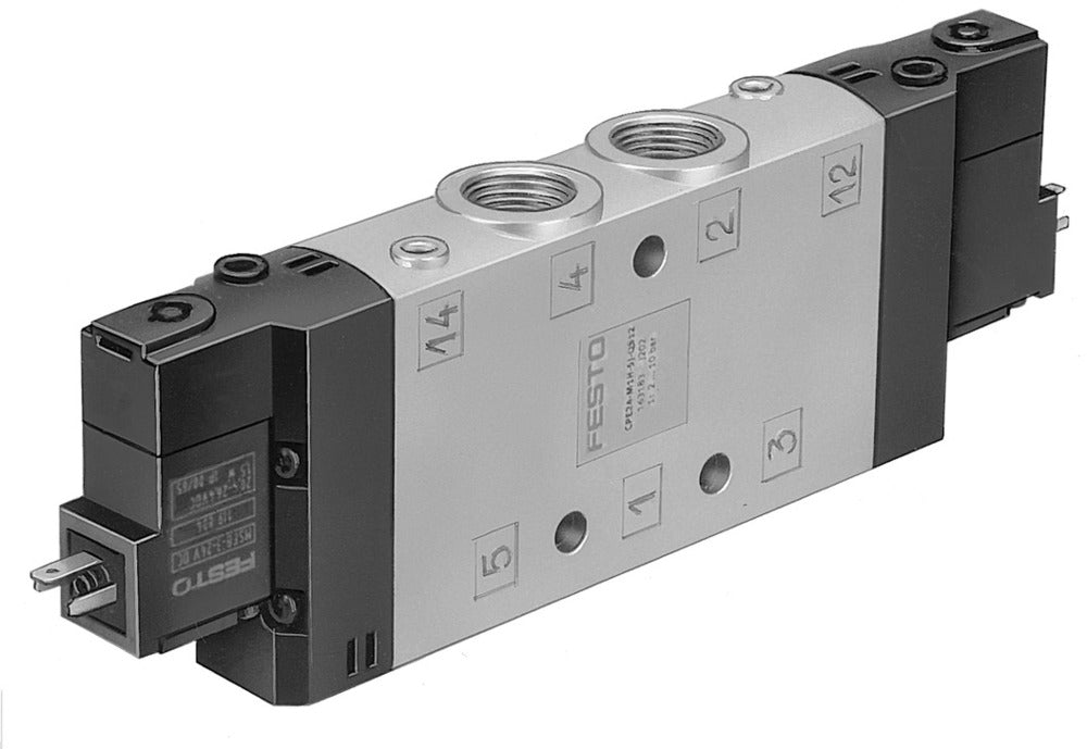 Festo 5/3 NC Válvula Solenoide De Aire G3/8 3000L/Min - 170265