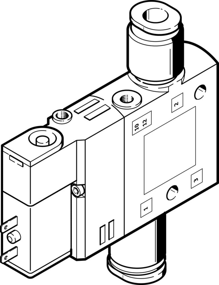 Festo 3/2 NO Monostable Válvula Solenoide De Aire QS-4 190L/Min - 196852