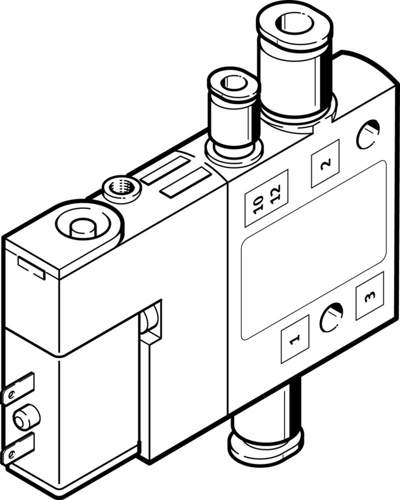 Festo 3/2 NO Monostable Válvula Solenoide De Aire QS-4 190L/Min - 196855