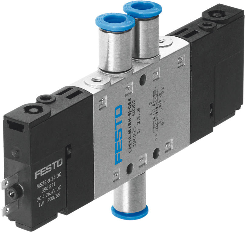 Festo 5/2 Bistable Válvula Solenoide De Aire QS-4 180L/Min - 196876