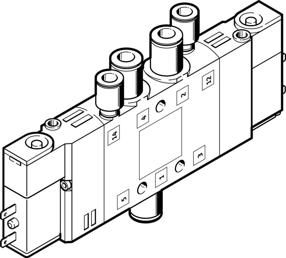 Festo 5/2 Bistable Válvula Solenoide De Aire QS-6 320L/Min - 196880