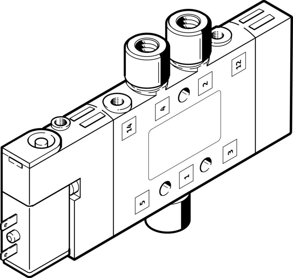 Festo 5/2 Monostable Válvula Solenoide De Aire M5 180L/Min - 196881