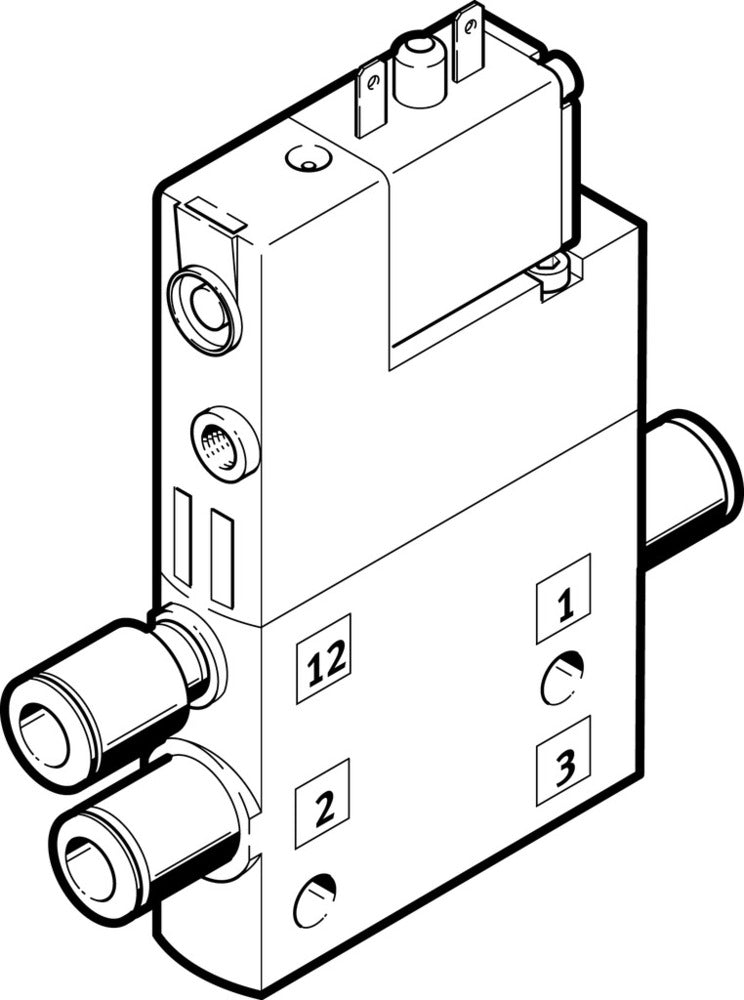 Festo 3/2 NC Monostable Válvula Solenoide De Aire QS-6 510L/Min - 196889