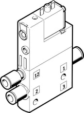 Festo 3/2 NO Monostable Válvula Solenoide De Aire QS-8 810L/Min - 196894