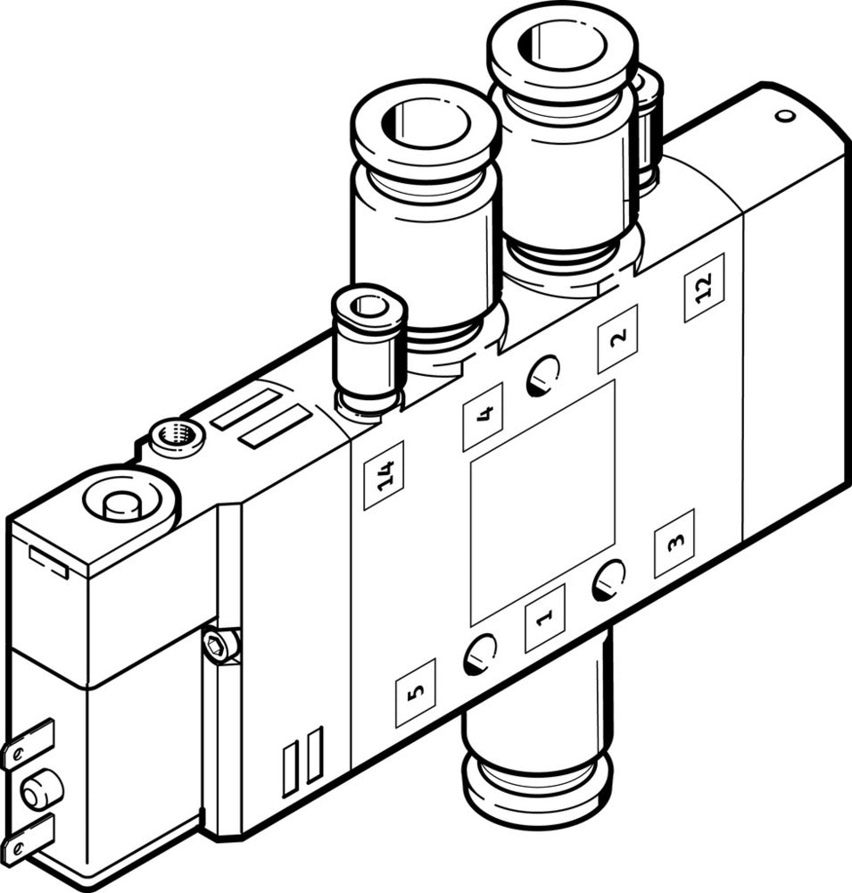 Festo 5/2 Monostable Válvula Solenoide De Aire QS-8 680L/Min - 196914