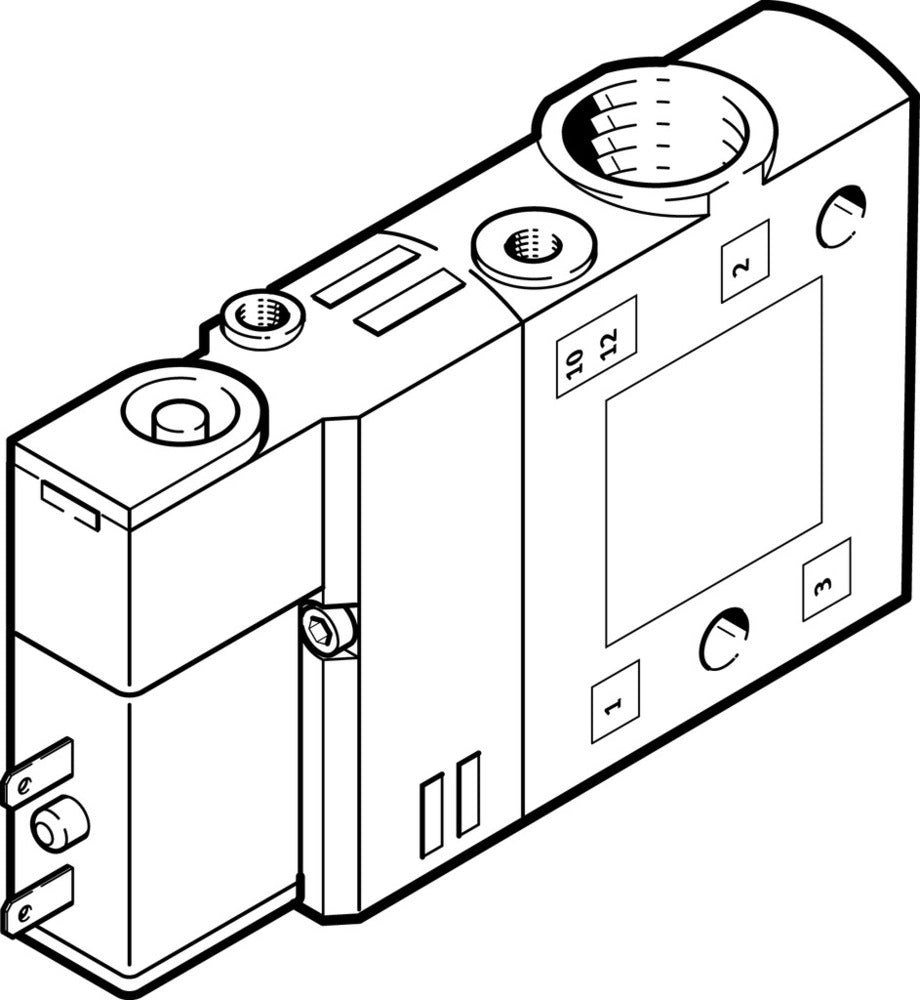 Festo 3/2 NC Monostable Válvula Solenoide De Aire G1/8 900l/min - 196930