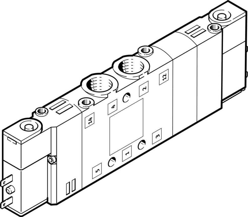 Festo 5/3 NC Válvula Solenoide De Aire M7 350L/Min - 533142
