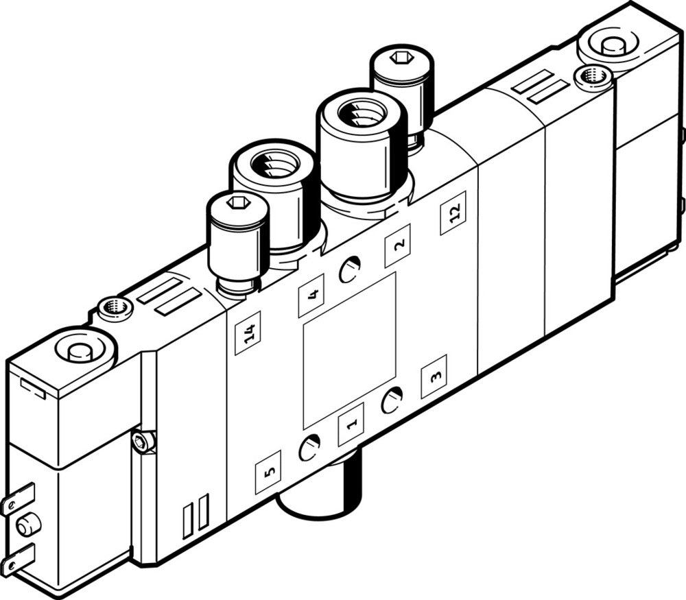 Festo 5/3 NC Válvula Solenoide De Aire QS-4 180L/Min - 533148