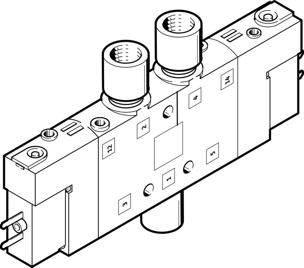 Festo 5/3 NC Válvula Solenoide De Aire M5 180L/Min - 533159