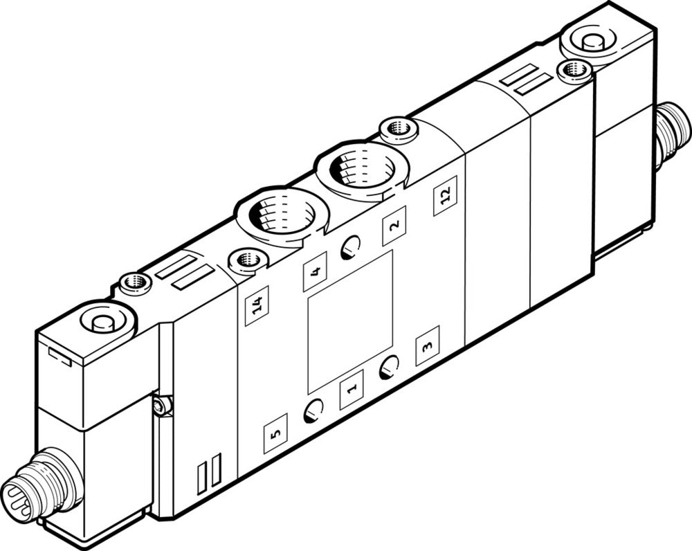 Festo 5/3 NC Válvula Solenoide De Aire M7 350L/Min - 550228
