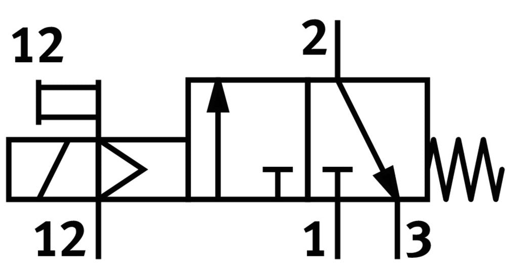 Festo 3/2 NC Monostable Válvula Solenoide De Aire G1/2 3700l/min - 7983