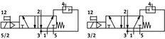 Festo 5/2 O 3/2 Conmutable Válvula Solenoide De Aire 800L/Min 2.5 - 8Bar/36 - 116Psi - 577277