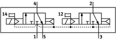 Festo 2x3/2 NC Monostable Válvula Básica Tamaño 26mm ISO 15407-1 900l/min - 546731