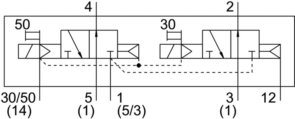 Festo 2x3/2 NO Monostable Válvula Solenoide Tamaño 2 ISO 5599-2 2400l/min - 560828