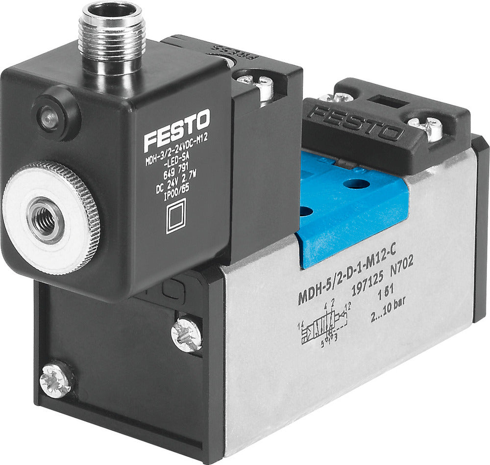 Festo 5/2 Monostable Válvula Solenoide Tamaño 1 ISO 5599-1 1200l/min - 533010